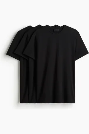 H&M 3er-Pack T-Shirts in Slim Fit - Schwarz