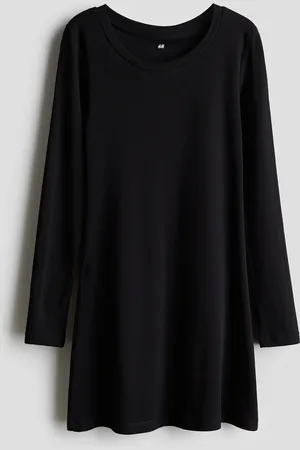 H&M Jerseykleid mit Langarm - Schwarz