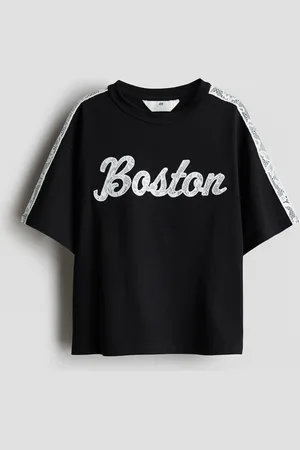 H&M T-Shirt mit Textmotiv - Schwarz