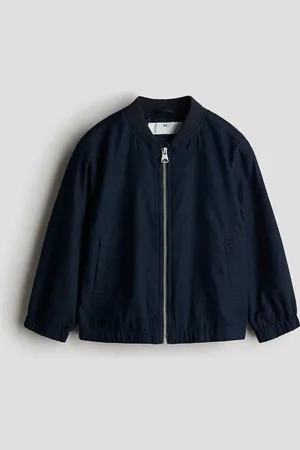 H&M Pilotenjacke aus Leinenmix - Blau
