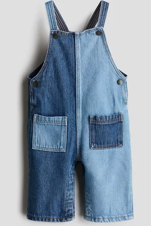 H&M Flicken-Latzhose aus Denim - Blau