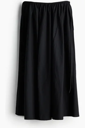 H&M Tellerrock mit Bindedetail - Schwarz