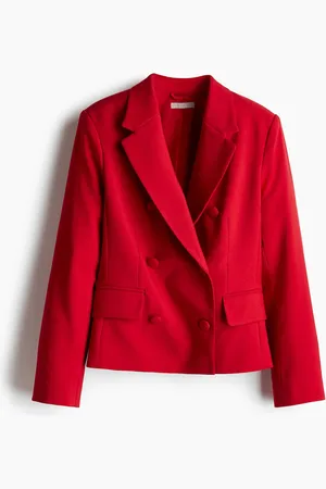 H&M Taillierter Blazer - Rot