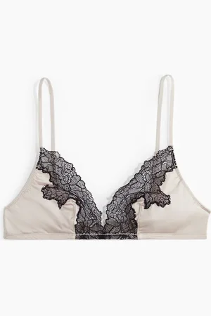 H&M Soft-BH aus Mikrofaser und Spitze - Grau