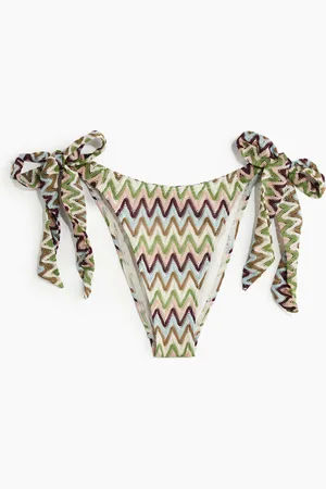 H&M Crochethigh Leg Tie Side Brief - Pink