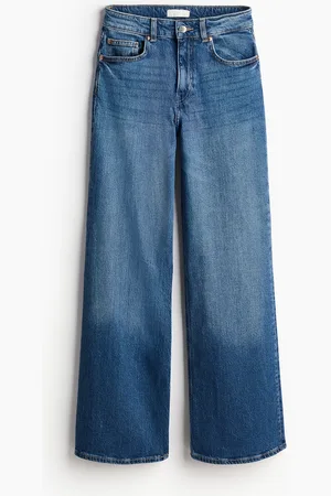 H&M Wide High Jeans - Blau