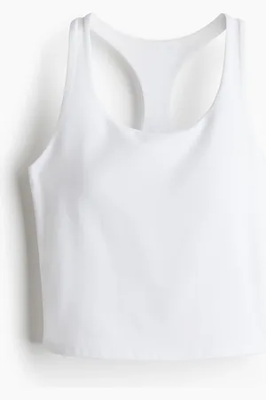H&M Sporttop mit integriertem BH und DryMove™ - Weiß