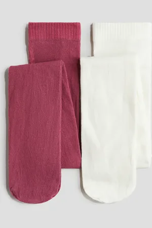 H&M 2-Pack Feinstrick-Strumpfhosen - Pink