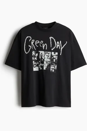 H&M T-Shirt Oversized Fit - Schwarz