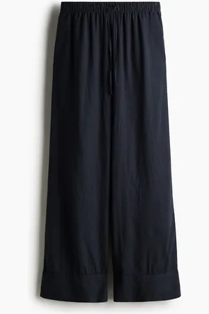 H&M Weite Hose aus Leinenmix - Schwarz