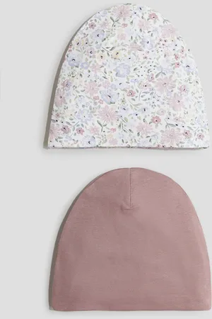 H&M 2er-Pack Beanies aus Baumwolle - Beige
