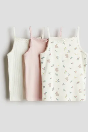 H&M 3er-Pack Baumwolltops - Weiß