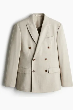 H&M Zweireihiges Jackett in Regular Fit - Beige
