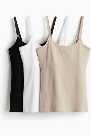 H&M MAMA 3er-Pack Stilltops - Braun