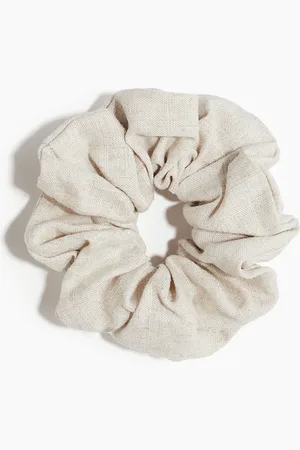 H&M Scrunchie aus Leinenmix - Weiß