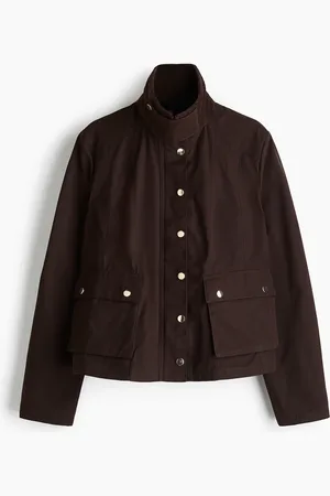 H&M Blouson mit Cordkragen - Braun