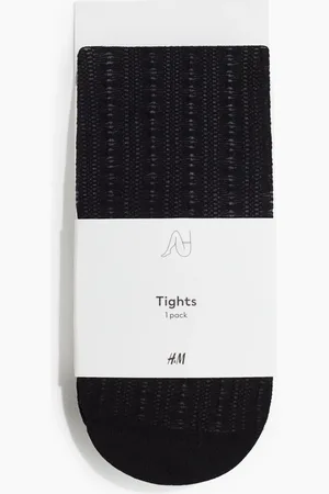 H&M Patterned tights - Schwarz