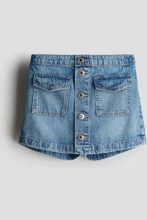 H&M Skort aus Baumwolldenim - Blau