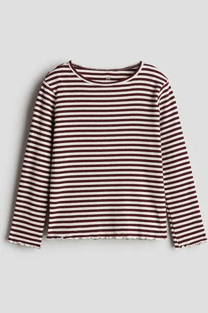 H&M Langarmshirt aus Jersey - Rot