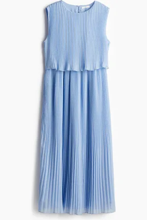 H&M MAMA Plissiertes Stillkleid - Blau