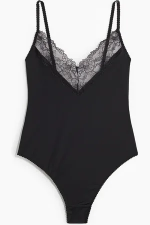 H&M Tangabody aus Mikrofaser - Schwarz
