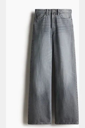 H&M Wide Ultra High Jeans - Grau