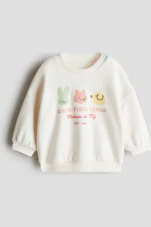 H&M Sweatshirt mit Print - Weiß