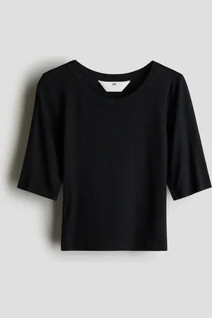 H&M Jerseyshirt - Schwarz