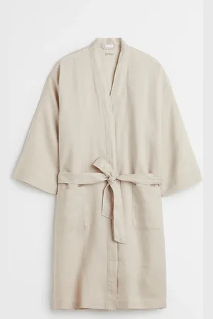 H&M Bademantel aus Leinen - Beige