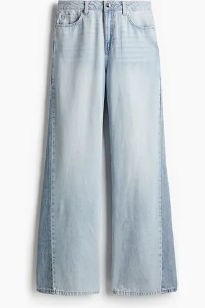 H&M Feather Soft Flared Ultra High Jeans - Blau