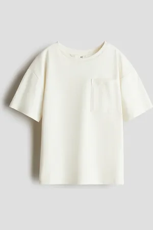 H&M T-Shirt aus Pima-Baumwolle - Weiß