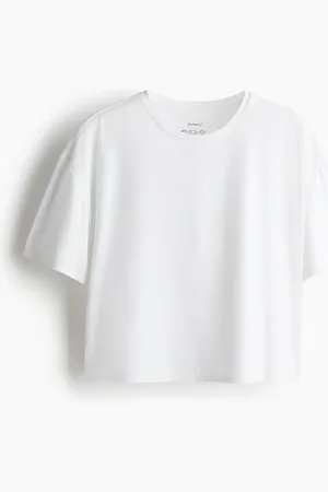 H&M Kastiges Sportshirt mit DryMove™ - Weiß