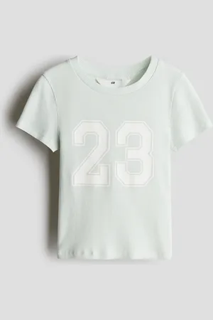 H&M Baumwollshirt mit Motivprint - Grün