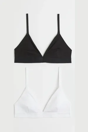 H&M 2er-Pack BH-Tops - Schwarz