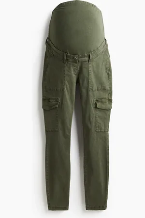 H&M MAMA Cargohose Slim Fit - Grün