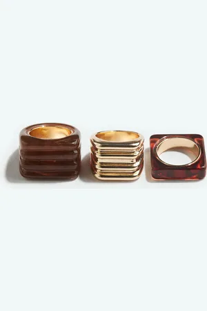 H&M 3er-Pack Ringe - Pink