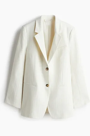 H&M Blazer in Loose Fit - Weiß