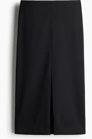 H&M Midirock aus Satin - Schwarz