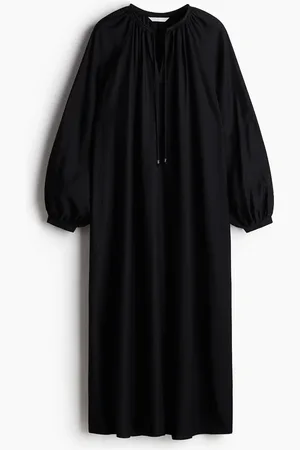 H&M Kleid mit Ballonärmeln - Schwarz
