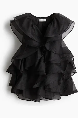 H&M Volanttop - Schwarz