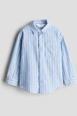 H&M Hemd aus Leinenmix - Blau