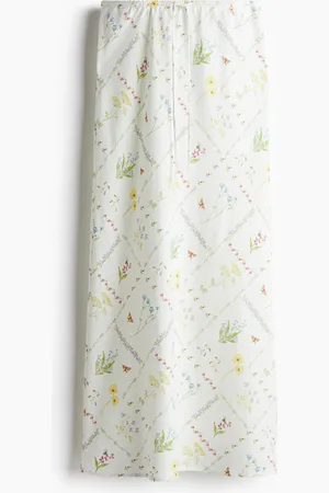 H&M Maxirock mit Kordelzug - Weiß