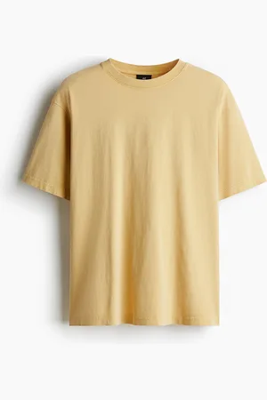 H&M Ausgewaschenes T-Shirt in Loose Fit - Gelb