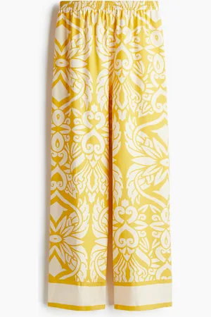 H&M Hose aus Leinenmix - Gelb