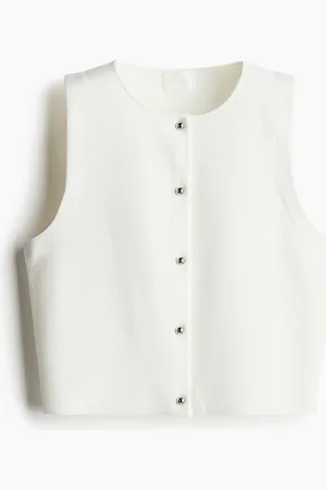 H&M Gestricktes Gilet - Weiß