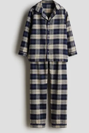 H&M Flanellpyjama - Blau