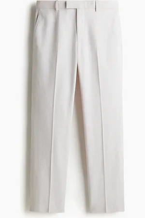 H&M Elegante Hose aus Leinenmix in Regular Fit - Weiß