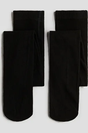 H&M 2-Pack Feinstrick-Strumpfhosen - Schwarz