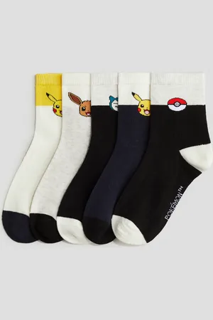 H&M 5er-Pack Gemusterte Socken - Schwarz