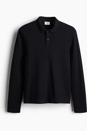 H&M Pikeeshirt in Regular Fit - Blau
